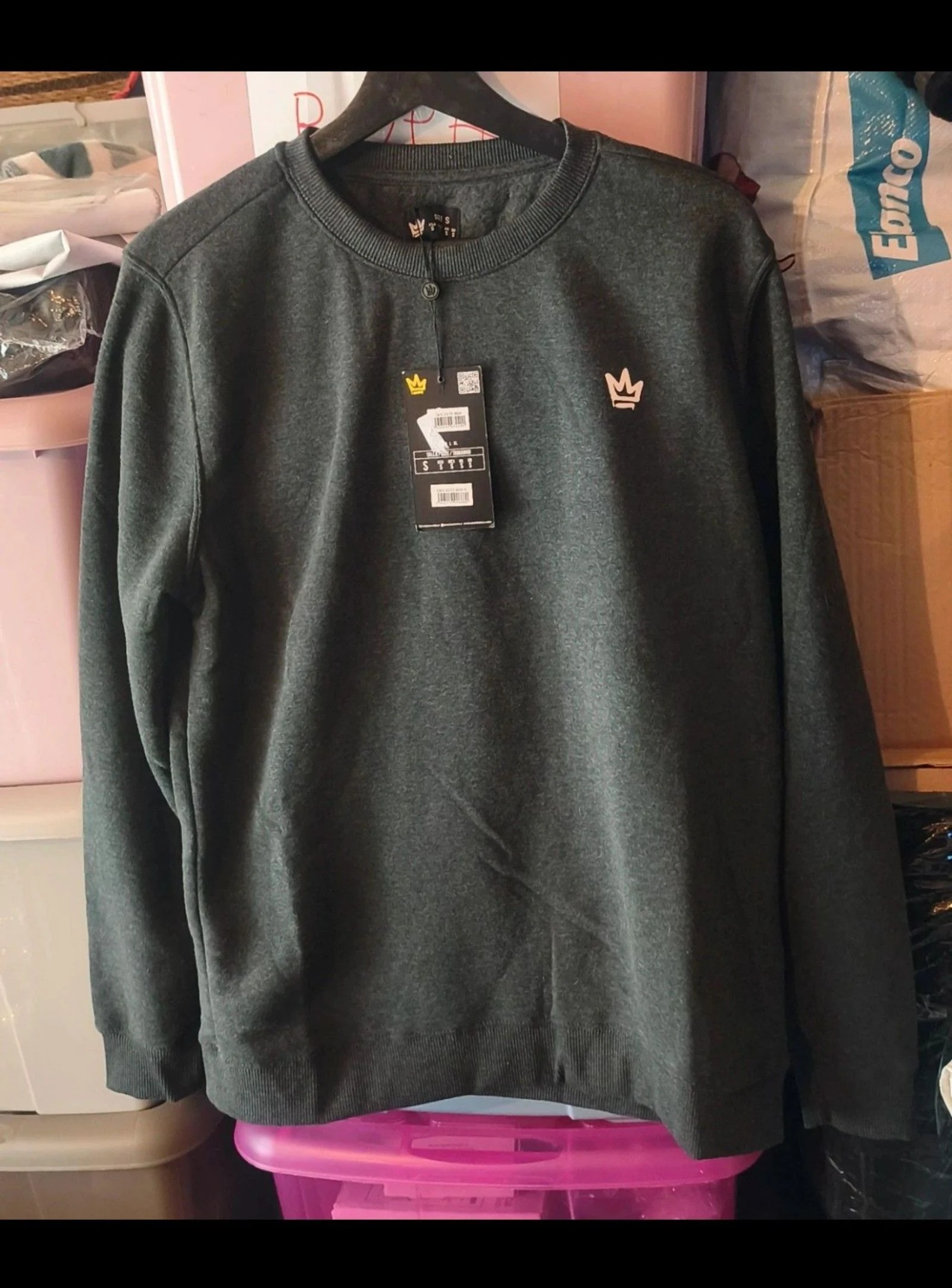 Chessking Grey S Sweatshirt | Pull Homme New/Neuf/New – photo 4